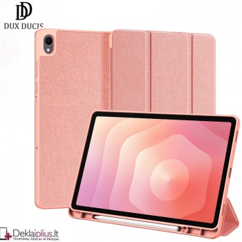 Dux Ducis domo dirbtinos odos atverčiamas dėklas - rūžavas (Samsung Galaxy Tab S11) Dux Ducis domo dirbtinos odos atverčiamas dėklas - rūžavas (Samsung Galaxy Tab S11)
